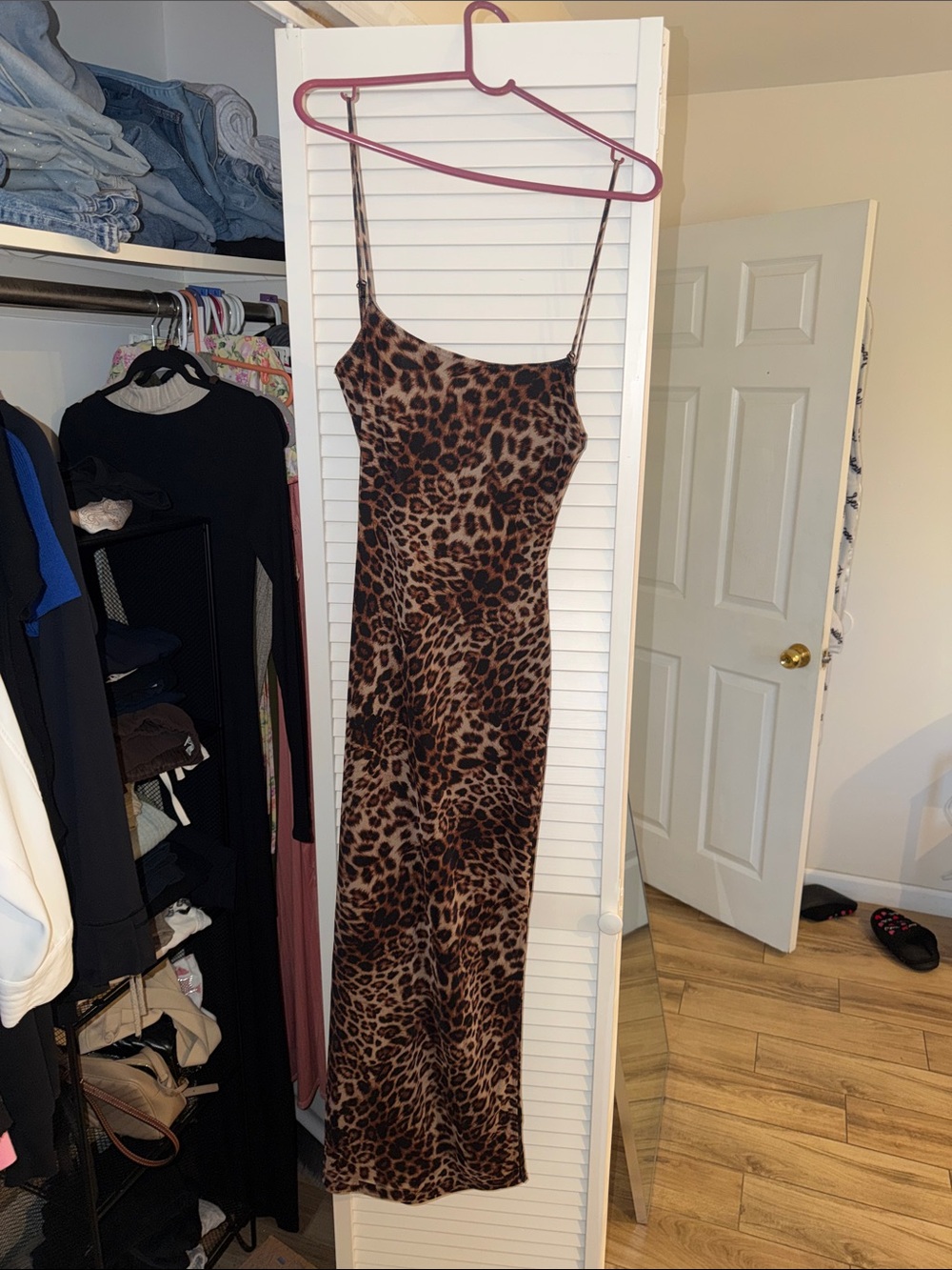Fashion nova Leopard Print Slip Dress - Brown